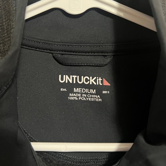 Untuckit Kezoh Quarter Zip black/gray pullover sweater sweatshirt. Men’s M - Picture 4 of 10